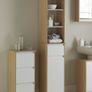 Bathroom Unit - Storage - Tall Locker - Ash and White Finish Image 2