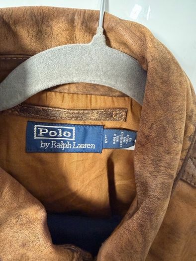 Ralph Lauren Leather AVIATOR Jacket Size L Like New