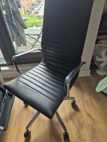 Eames Style Ribbed High Back Office Chair