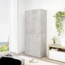 Shoe Cabinet Concrete Grey 80x39x178 cm Chipboard Image 5