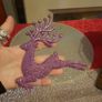 2 lilac glitter reindeer Image 2