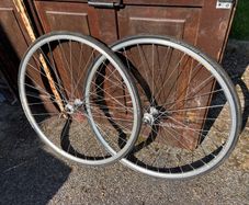Campagnolo Record wheels (used) with brand new Continental Grand Prix 4000's II tyres 700x23.