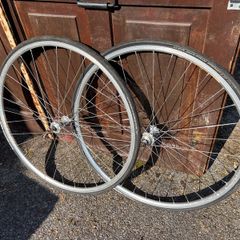 Campagnolo Record wheels (used) with brand new Continental Grand Prix 4000's II tyres 700x23.