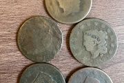 USA Large Cent 5 coin Lot