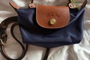Longchamp mini / navy / strap / new