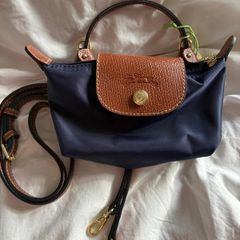 Longchamp mini / navy / strap / new