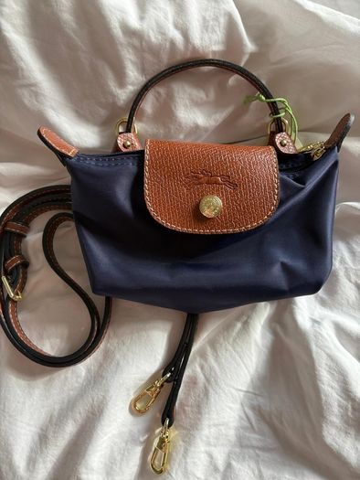 Longchamp mini / navy / strap / new
