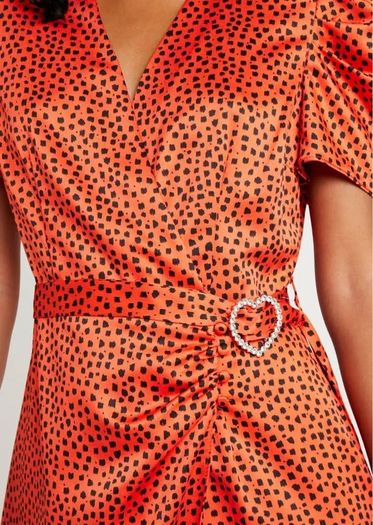 New River Island satin polka dot Occasion dress size UK 12