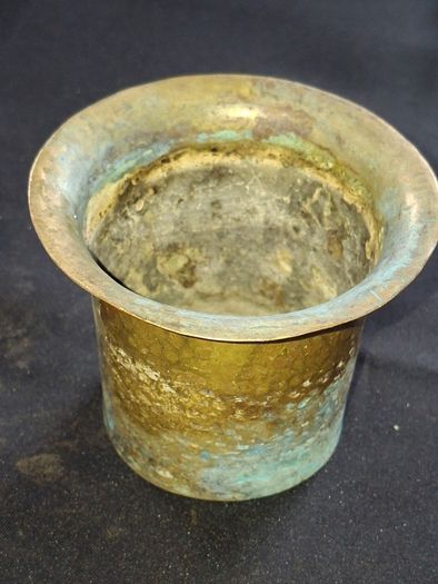 Antique Brass or Bronze Vessel, possibly a Traditional Holy Water Pot like a Panchpatran, Postage available or Collection