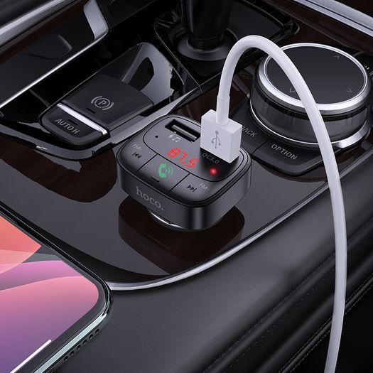 Hoco E59 Promise Dual USB QC 3.0 Bluetooth FM Transmitter Black