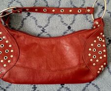 Wine Aldo Studded Handbag