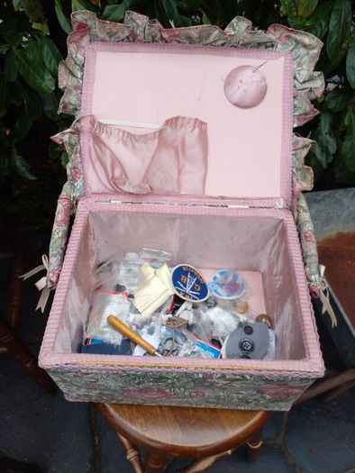 Large Vintage Sewing Box