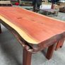 Rare Handcrafted Sequoia (Californian Redwood) 8-Seater Dining Table & Bench Image 2