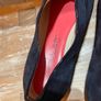 Flats shoes Pas De Rouge navy suede leather, red insole Size 38/5 Image 5