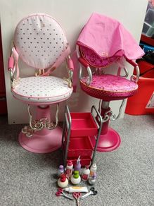 Our Generation Salon Chairs and hair dressing sets