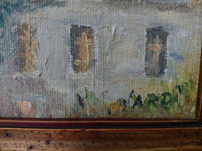 antique Beautiful French oil on canvas 45 x 52cm