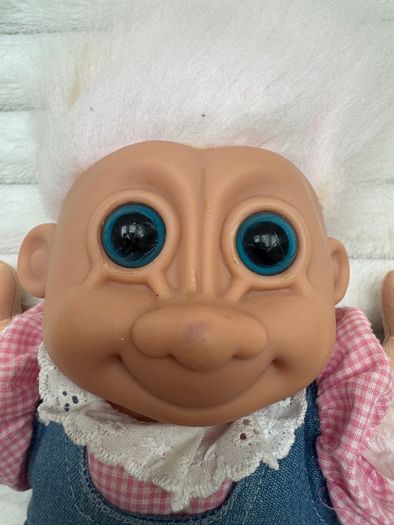 Russ Vintage Troll Kidz Daisy Troll Dress Plush Doll Used Dirty Damaged Please see pictures