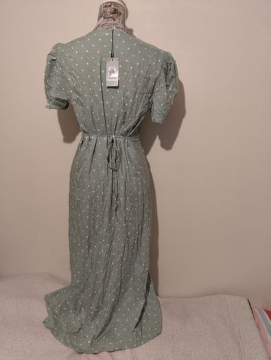 Green Polka Dot Dress, New With Tags