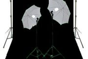 Studio Background Support Stand 3m x 2m Black Screen Backdrop 3m x 6m Light