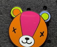 Stitches animal crossing enamel pin