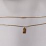 14 k / ct Gold Chain / Necklace with Pendant Mary with Baby Jesus Image 2