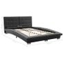 Bed Frame Black Faux Leather 135x190 cm Image 2