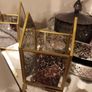 2 gold and silver Mercury glass candle holders Image 2