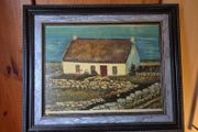 Vintage Irish Countryside Scene in a Frame