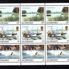 1984 Guernsey GB1.30 Definitive Stamp Booklet Pane (ex cover showing Head Post Office, St Peter Port) Mint Never Hinged (MNH)