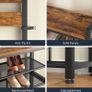 Coat Rack with Shoe Storage, 5 Tier Shoe Rack with Coat Rack, Shoe Storage Organizer with 9 Coat Hooks and 3 Oxford Fabric Side Pockets, Coat and Shoe Rack Hallway, Rustic Brown Image 8