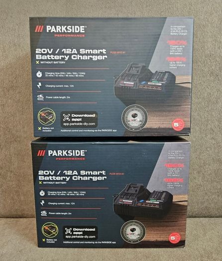 Parkside Performance 12A 20V Smart Bluetooth Fast Charger.