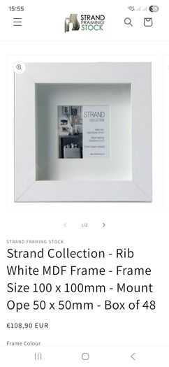 10cm Square box frames