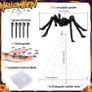 NEW SALE  Halloween Outdoor Giant Plush Spider Set, Giant Plush Spider, Spider Web Image 2