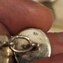 Vintage 925 Sterling Silver Mother of Pearl and Onyx Face Cufflinks with Chain Link Image 4