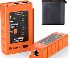 Network Cable Tester, Preciva Ethernet Cable Test Tool, Lan RJ45 RJ11 Cable Tester, cat5 cat5e cat6a, USB Chargable Wire (FREE POSTAGE)