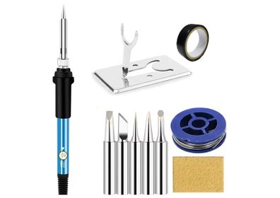 Electric Soldering Iron 60W 220V / 110V Adjustable Temperature Welding Rework Solder Repair Tools Kit
