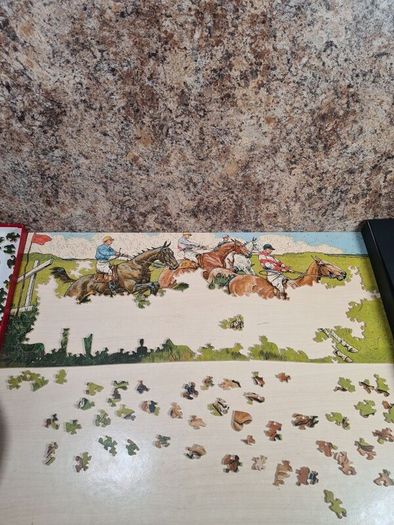 TUCKS ZAG ZAW JIGSAW PUZZLE -THE FAVOURITE LEADS - 520 pieces horse racing equestrian vintage antique