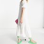 Size 6 River Island off white ruffle maxi dress Image 2
