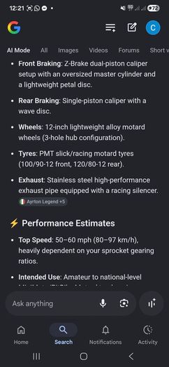 Ayrton viper Pitbike motard supermoto 140cc
