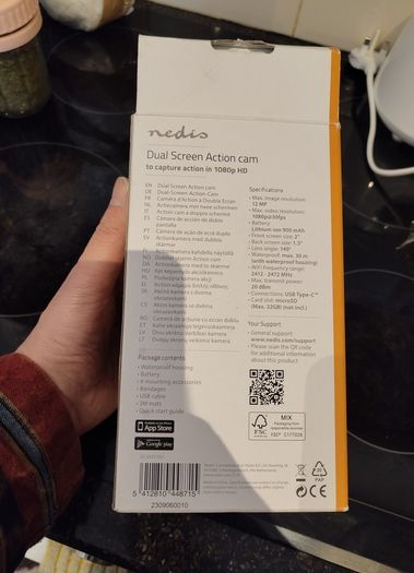 Action cam - nedis, no Go Pro, dual screen 1080p HD