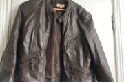Brown leather jacket