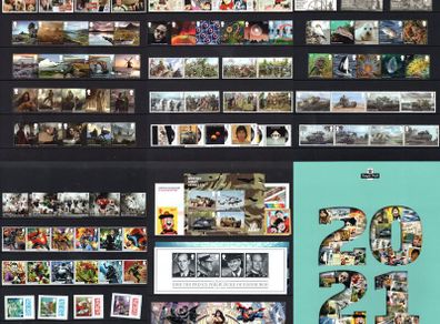 2021 Great Britain Commemorative Stamps Year Pack (includes 6 image showing contents)