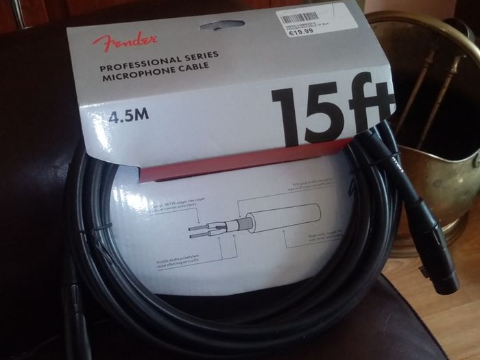fender microphone cable / lead 15 ft