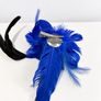 Pre Owned Royal Blue Feather Fascinator Clip & Pin Image 3