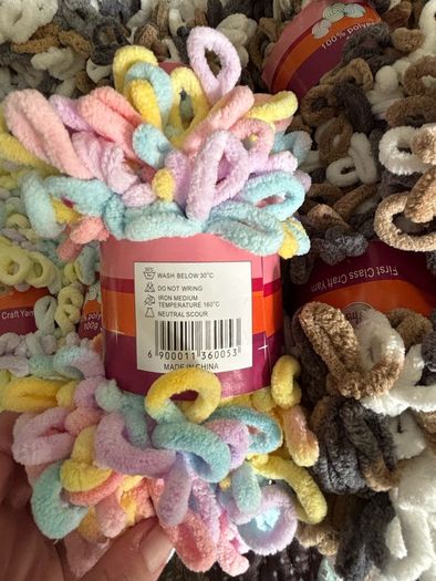 Huge bundle of finger knitting loop yarn wool 52 balls