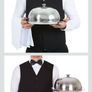 Small Silver tray with food dome Image 5