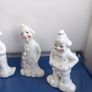 vintage ceramic clown s set of 4  Vintage Handpainted Ceramic Clown Figurine band music musical musician great gift present display decor Image 3