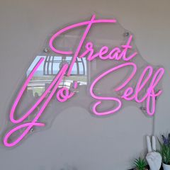 Large 'Treat Yo' Self' Neon Sign