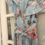 blue floral pleated maxi dress Image 3