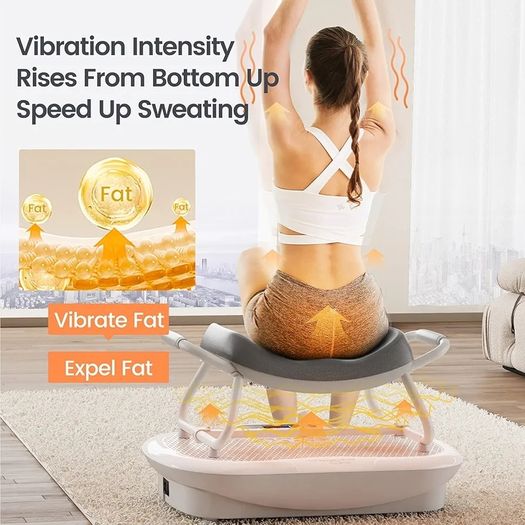 3D Vibration Plate Fitness Chair High-Frequency Vibration Platform with 150 Speeds, Folding Home Exercise Machine for Full Body Workout & Weight Loss, Max Load 150kg